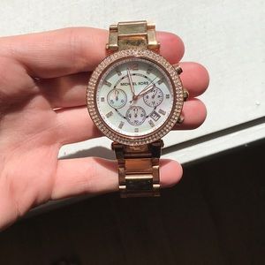 Michael Kors Rose Gold-Tone Stainless Steel Watch